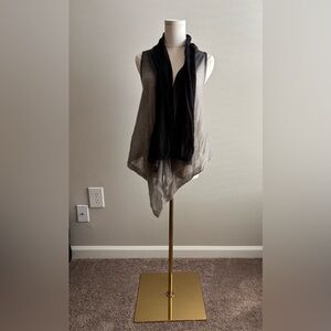 Theory NWT Black and Gray Ombre Mohair Blend Sweater Vest Sz Small